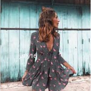 Zara Floral Jumpsuit in Black and Pink